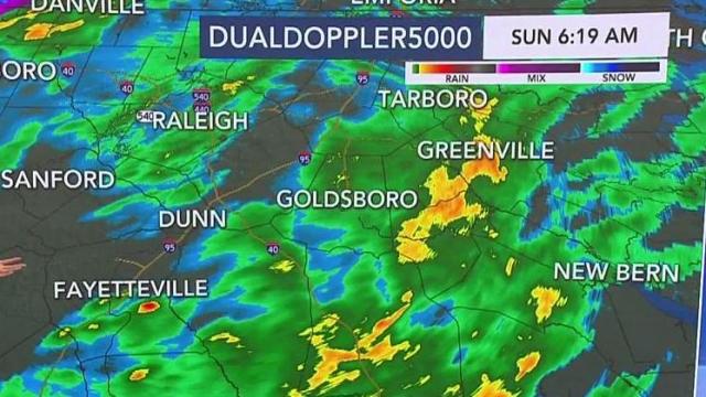 Rainy morning for much of central NC