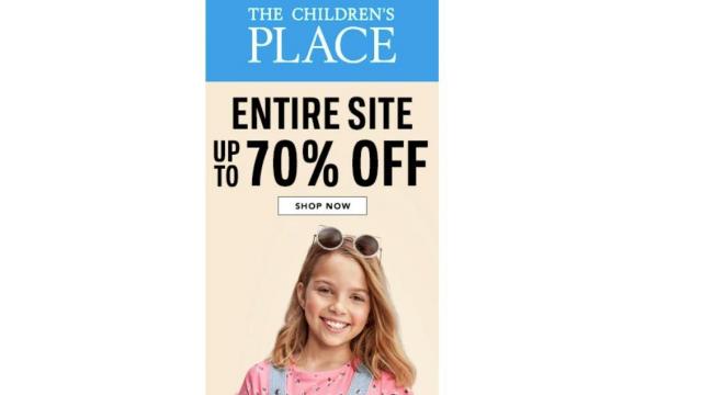 The Children's Place: Up to 70% off sale plus free shipping on every order