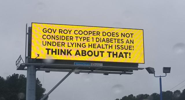 Fact check: Johnston County billboard slams Cooper over 'Type 1 diabetes'