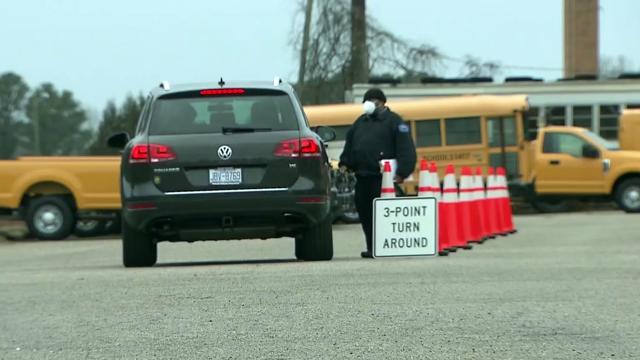 Driving 'road' tests set up in parking lots during pandemic