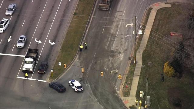 Cement truck spill closes Knightdale Boulevard