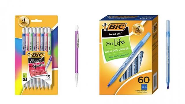 BIC mechanical pencils, pens, gel pens, highlighters, correction tape up to 80% off