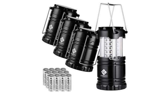 Outdoor LED Lanterns 4-pack with batteries only $21.82