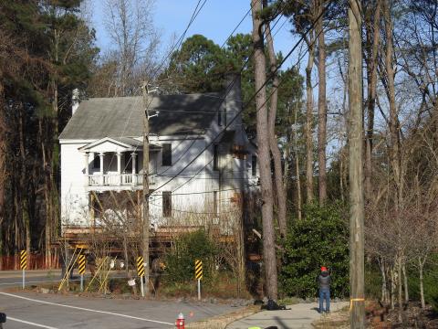 The Town of Cary is moving the Nancy Jones House, a 218-year-old home, which is the oldest remaining house in Cary. Photo courtesy of Brent Miller, Friends of Page-Walker.