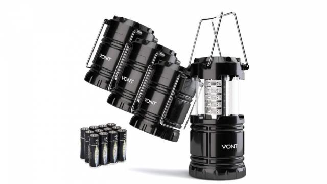 Outdoor LED Camping Lanterns 4-pack with batteries