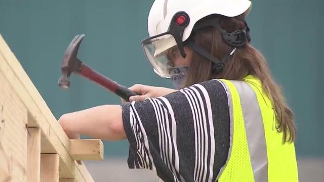 Women work together to build Habitat home in Fayetteville