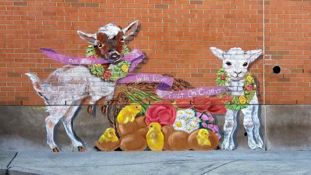 Surprise! Adorable Easter mural appears in Downtown Cary