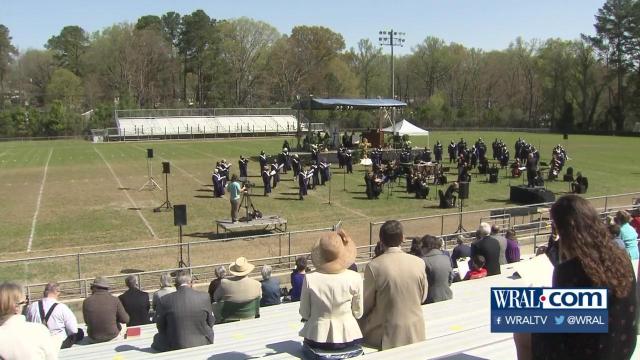 Hayes Barton hosts Easter services on the 50-yard line