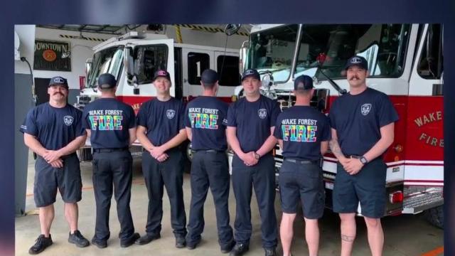 Wake Forest firefighters raise awareness for autism with colorful shirts