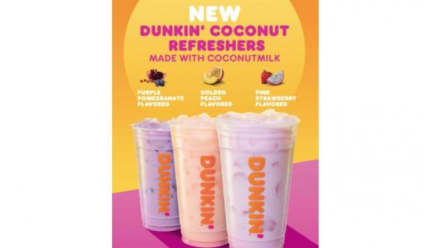 New Dunkin' Coconut Refreshers only $3 through May 25