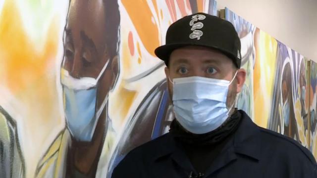 Colorful mural captures contributions of health care heroes at Duke Hospital