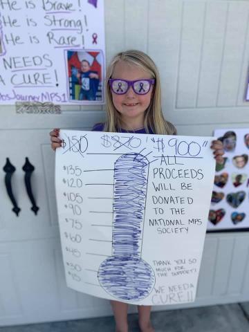 "Do we have enough for a cure now?" 7-year-old girl's lemonade stand raises over $1000 for her little brother