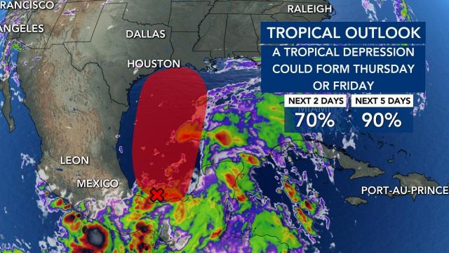 System brewing in Gulf of Mexico could bring NC thunderstorms this week