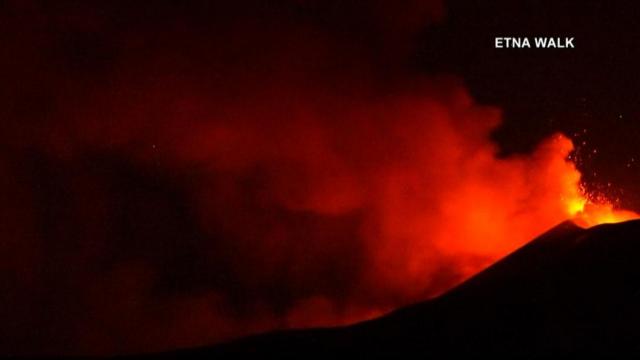 Mt. Etna erupts in Italy 