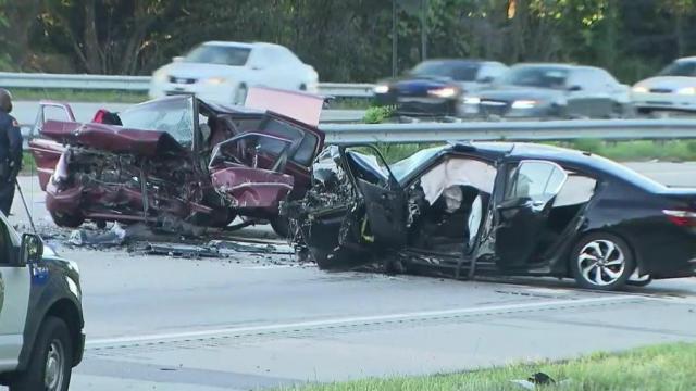 Crash involving wrong-way driver shuts down part of I-440 in Raleigh