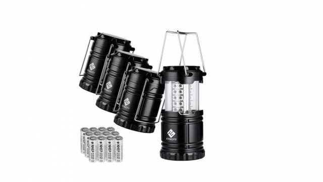 Portable LED Lanterns 4-pack with batteries only $19.42 ($4.86 per lantern)
