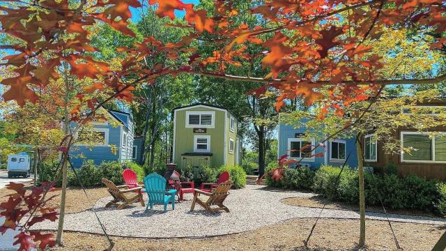 Exploring the tiny house hotel at Rocky Mount Mills