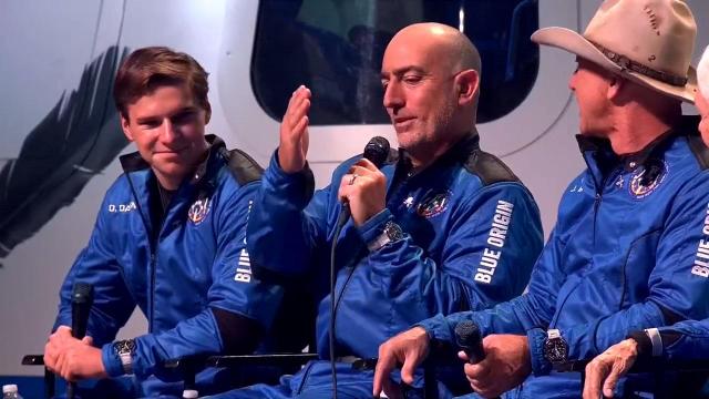 Jeff Bezos talks about Blue Origin launch