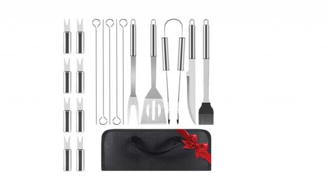 Stainless Steel Grilling BBQ Tools 18 Piece Set