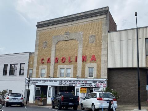 Historic Carolina theatre in downtown Hickory 