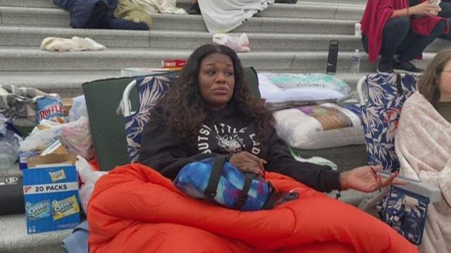 Congresswoman spends night on steps of U.S. Capitol to protest eviction ban ending