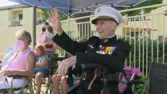 Community honors 106-year-old World War II veteran with birthday parade