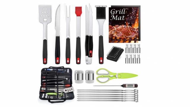 Stainless Steel Grilling BBQ Tools 27 Piece Set only $16.99 