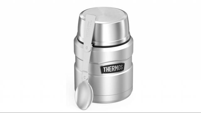 THERMOS 16 Ounce Stainless Insulated Food Jar & spoon 
