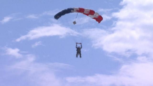 WWII veteran skydives for 100th birthday