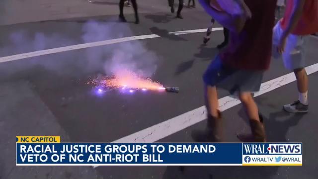 Racial justice groups to demand veto of anti-riot bill