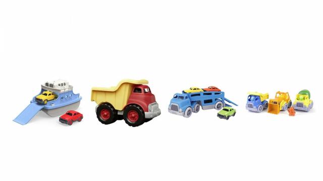 Green Toys sale: Dump truck, fire truck, boat, airplane, farm