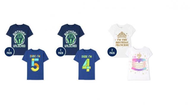 The Children's Place birthday shirts only $4.99 each (52% off) with free shipping