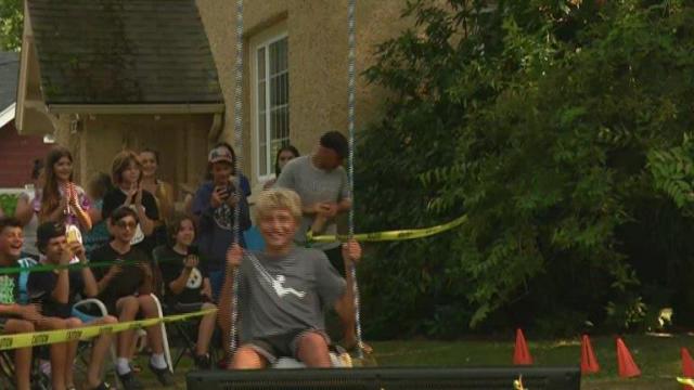Boy tries to swing for more than 32 hours to set new record