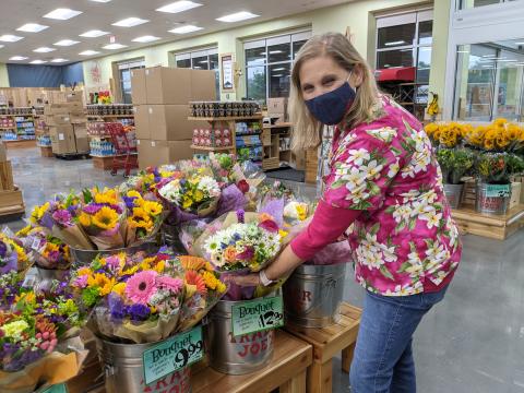Trader Joe's Captain Rachel Baxter in the Floral Dept., Morrisville, NC 