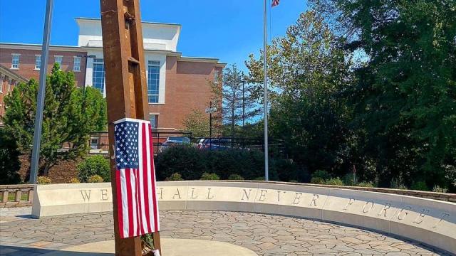Remnant of the World Trade Center in NC: Steel beam from north tower serves as memorial 