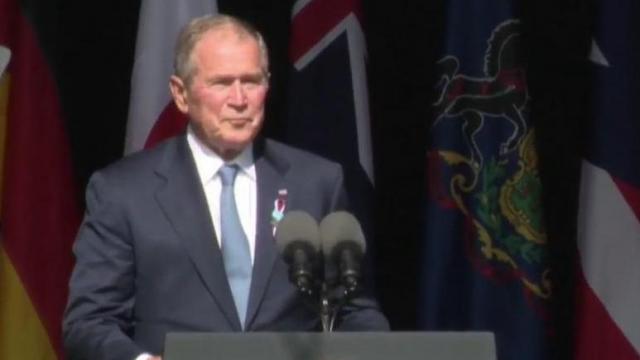 Former president George W. Bush says days of unity seem 'distant' 