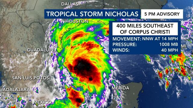 Tropical Storm Nicholas forms, threatens Texas, Louisiana with heavy rain and flash flooding