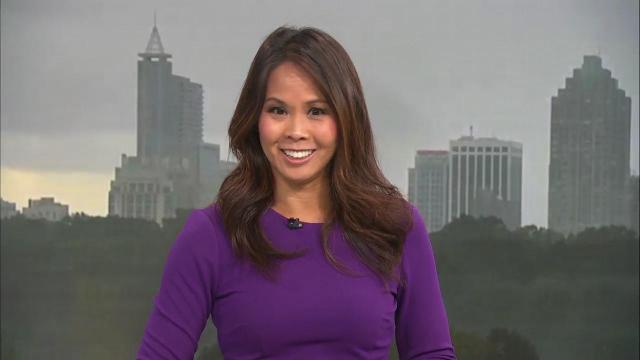 Wow weather! Lightning blast shocks Renee Chou during WRAL Noon News