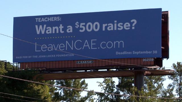Think tank to teachers: Leave NCAE, get a raise