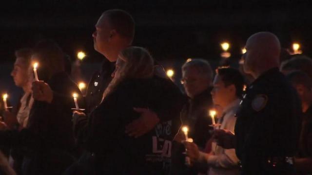 Hundreds turn out for vigil to honor Knightdale police officer killed on I-540