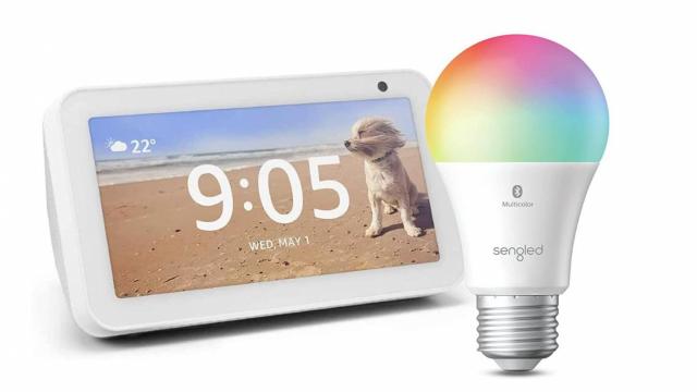 Echo Show 5 (1st Gen) with Sengled Bluetooth Smart Color Bulb only $39.99 (57% off) 