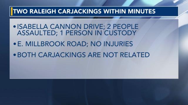 Police investigate 2 carjackings in same area of northwest Raleigh