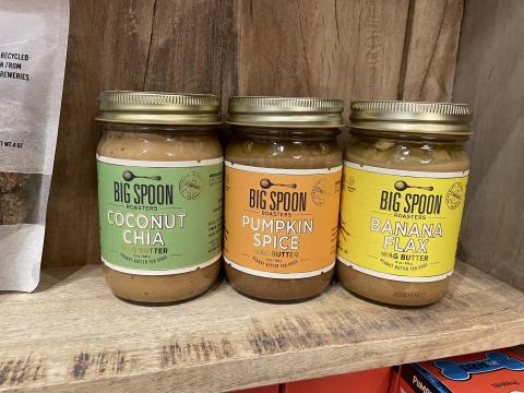 Check out the “Wag Shop” from Big Spoon Roasters, a local nut butter company in Durham. You can buy these pet-friendly nut butters online or at Deco in Raleigh.
