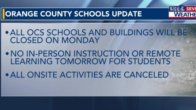 Orange County School District closes Monday ahead of potential severe weather