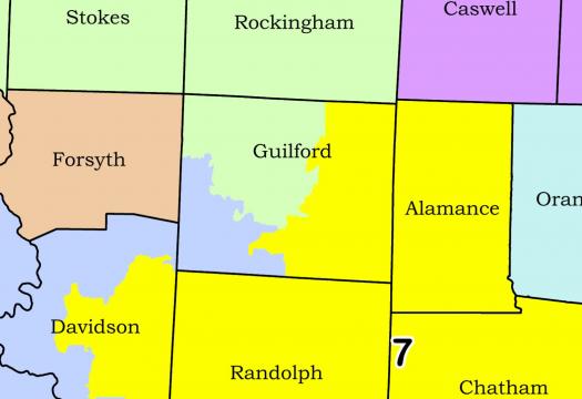 Guilford County in the new North Carolina congressional map.