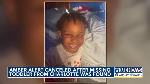 Amber Alert canceled after missing toddler found 