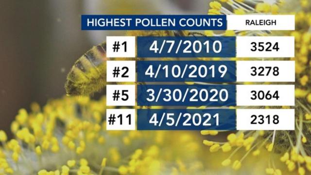 Spring-like temperatures are back. Here's the typical pollen timeline in the Triangle.