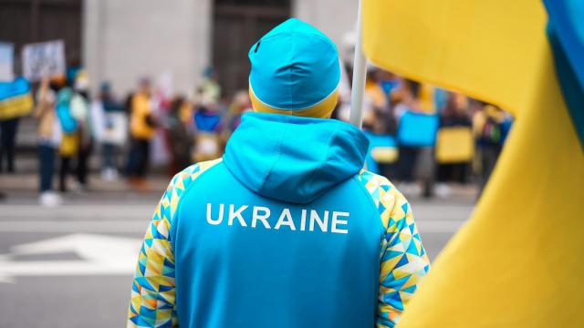 PHOTOS: NC group gathers in downtown Raleigh in support of Ukraine 