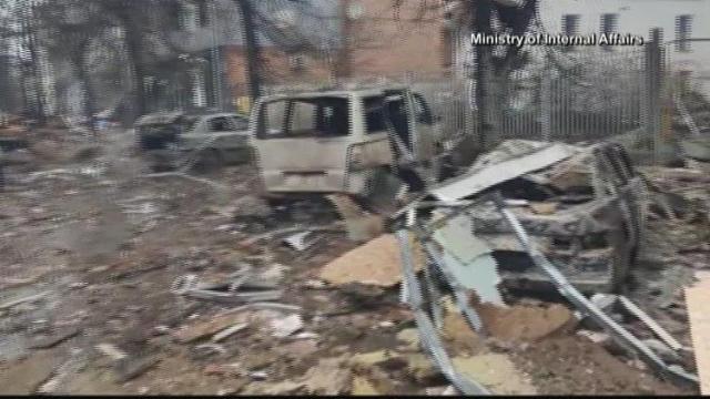Video shows scope of the damage left in Kharkiv a week after invasion