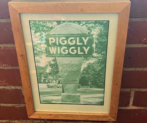 NoFo at The Pig is a locally-owned store and restaurat that has saved artifacts and remnants from when the 1950s Piggly Wiggly occupied the space.